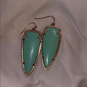 Skylar Mint Green Kendra Scott earrings